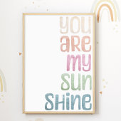 Du bist mein Sunshine Kids Room Print Poster