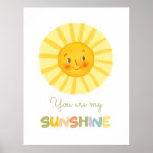 Du bist mein Sunshine-Kinderzimmer Poster (Vorne)