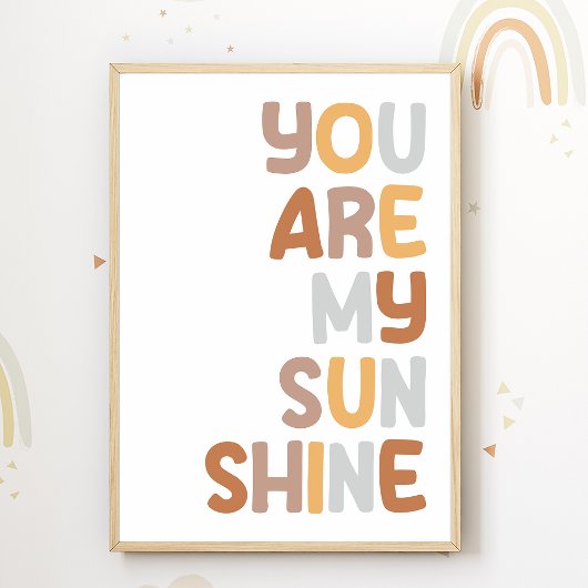 Du bist mein Sunshine Kinderzimmer Poster Kids Roo