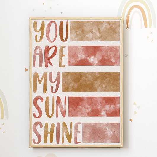 Du bist mein Sunshine Kinderzimmer Print Kids Room Poster