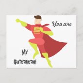 Du bist mein Superheld Postkarte (Vorderseite)