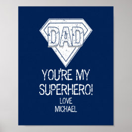 Du bist mein Superheld-Vater-Vatertag-Poster Poster