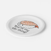 Du bist mein Sushi-Pub Pappteller (Schrägansicht)