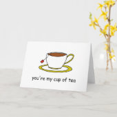 Du bist mein Teebecher Karte (Gelbe Blume)