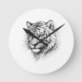 Du bist mein Tiger-Wildtier Runde Wanduhr