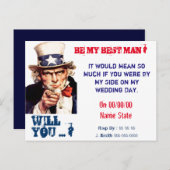 Du bist mein Trauzeuge, Trauzeuge Einladungspostkarte (Vorne/Hinten)