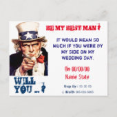 Du bist mein Trauzeuge, Trauzeuge Einladungspostkarte (Vorderseite)