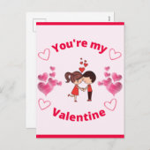 Du bist mein Valentin Feiertagspostkarte (Vorne/Hinten)