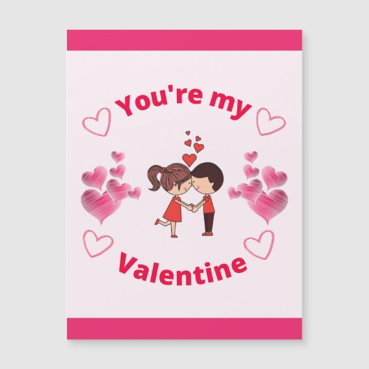 Du bist mein Valentin Magnetkarte (Vorderseite)