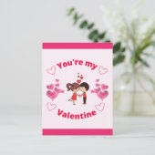 Du bist mein Valentin Postkarte (Stehend Vorderseite)