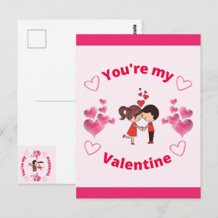 Du bist mein Valentin Postkarte