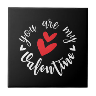 Du bist mein Valentine, zwei kleine Herzen Fliese