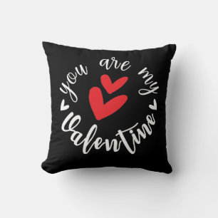 Du bist mein Valentine, zwei kleine Herzen Kissen
