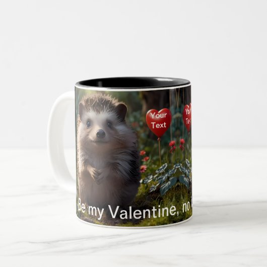 Du bist mein Valentine Zweifarbige Tasse (Vorderseite Links)