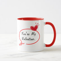 Du bist mein Valentins Tasse mit individuellem Nam