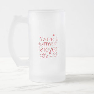 Du bist mein Valentinstag-Geschenk für immer Mattglas Bierglas