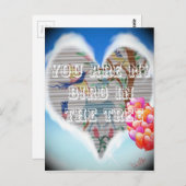 Du bist mein Vogel im Baum: Herzliches Design Postkarte (Vorne/Hinten)