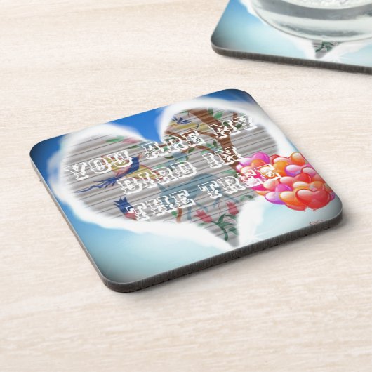 Du bist mein Vogel in den Bäumen.pnng Untersetzer (Linke Seite)