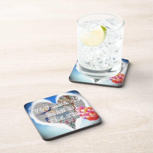 Du bist mein Vogel in den Bäumen.pnng Untersetzer (Rechte Seite)