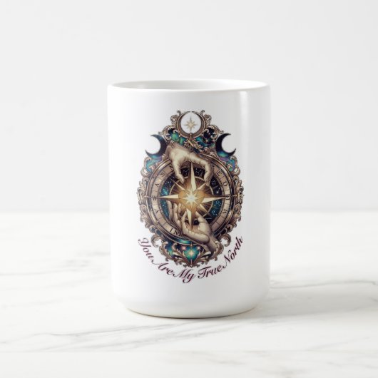 Du bist mein wahrer Nord Himmels-Kompass T-Shirt Kaffeetasse (Mittel)