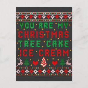 Du bist mein Weihnachtsbaumkuchen-Eis-Weihnachten Feiertagspostkarte