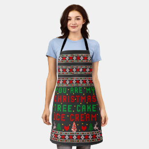 Du bist mein Weihnachtsbaumkuchen-Eis-Weihnachten Schürze