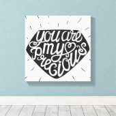 Du bist mein Wertvoll Leinwanddruck (Insitu (Holzboden))