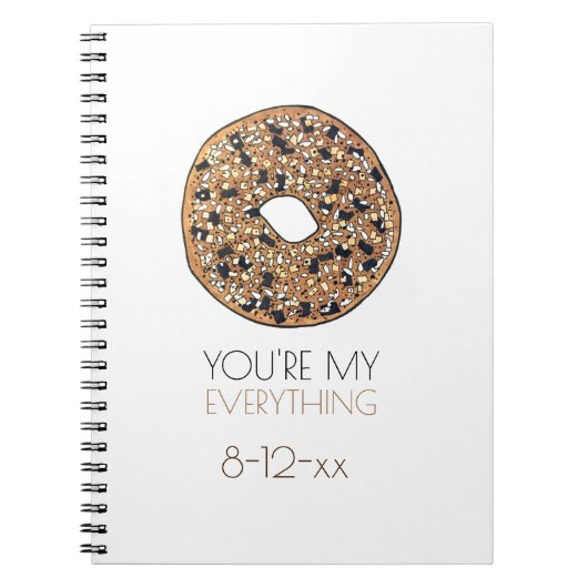 Du bist meine "Alles-Bagel-Feinschmecker-Gastgesch Notizblock (Vorderseite)