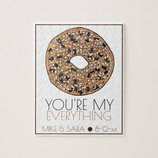 Du bist meine "Alles-Bagel-Feinschmecker-Gastgesch Puzzle (Vertikal)