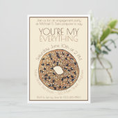 Du bist meine Alles-Bagel-Hochzeit-Verlobung Einladung (Stehend Vorderseite)