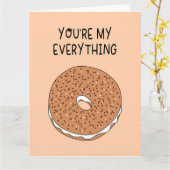 Du bist meine Alles-Bagel-Jubiläumskarte Karte (Gelbe Blume)