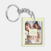 Du bist meine Alles-Foto-Collage auf Gelb Schlüsselanhänger (Vorderseite links)