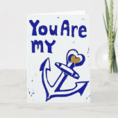 Du bist meine Ankergrüßkarte Karte (Vorderseite)