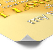 Du bist meine Art der Sonnenscheinwand Poster (Ecke)