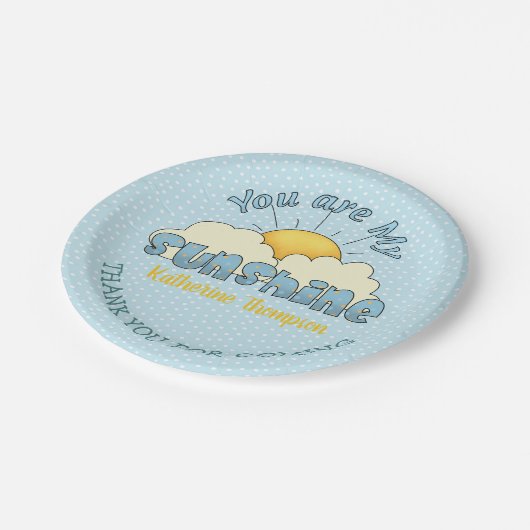 Du bist meine Baby-Babydusche Pappteller (Schrägansicht)