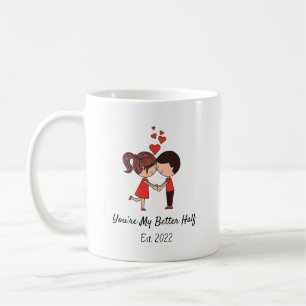 Du bist meine bessere Hälfte Etablierte Liebeszita Kaffeetasse