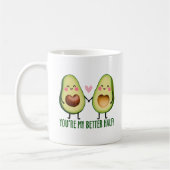 Du bist meine bessere Hälfte, Niedlicher Avocado Kaffeetasse (Links)