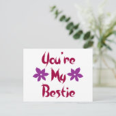 Du bist meine Bestie Postkarte (Stehend Vorderseite)