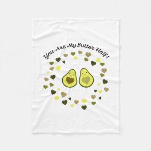Du bist meine Butter halbe Liebe Avocados Fleecedecke