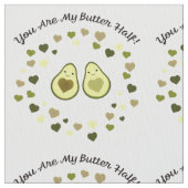 Du bist meine Butter halbe Liebe Avocados Stoff (Nahaufnahme)