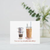 Du bist meine "ca phe sua daddy card" postkarte (Stehend Vorderseite)