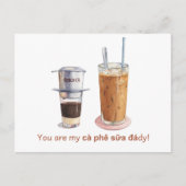 Du bist meine "ca phe sua daddy card" postkarte (Vorderseite)