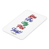 Du bist meine Drehung Funny Book Slogan Magnet (Linke Seite)