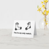 Du bist meine einzige Match, Schlauch-Socken Karte (Gelbe Blume)