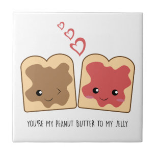 Du bist meine Erdnussbutter zu meinem Jelly Kawaii Fliese