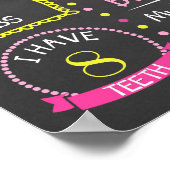 Du bist meine erste Geburtstagskarte. Poster (Ecke)