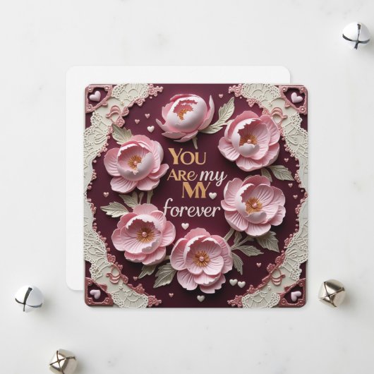 Du bist meine ewige Valentinerkarte Feiertagskarte (Vorderseite/Rückseite Beispiel)