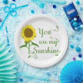 Du bist meine gelbe blühende Sonnenblume Pappteller (Party)