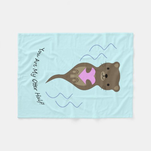 Du bist meine Hälfte Fleecedecke (Vorderseite (Horizontal))