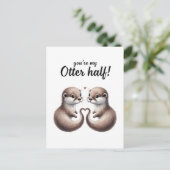 Du bist meine Hälfte Postkarte (Stehend Vorderseite)